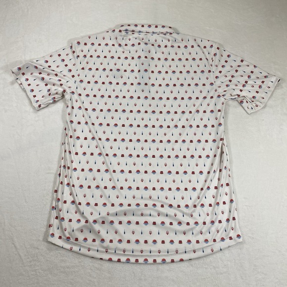 NWT Swannies Golf Polo Shirt Mens Large Swim Pool Pattern Short Sleeve *Logo - Picture 8 of 12